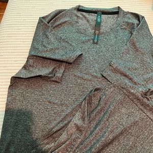 Lululemon Drysense Training Short Sleeve - Black/Rhino Gray - Large